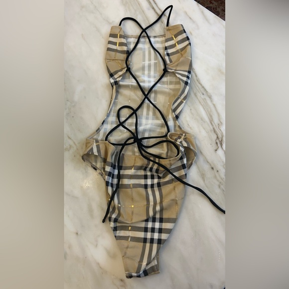 Burberry backless one piece string bathing suit - Picture 2 of 3